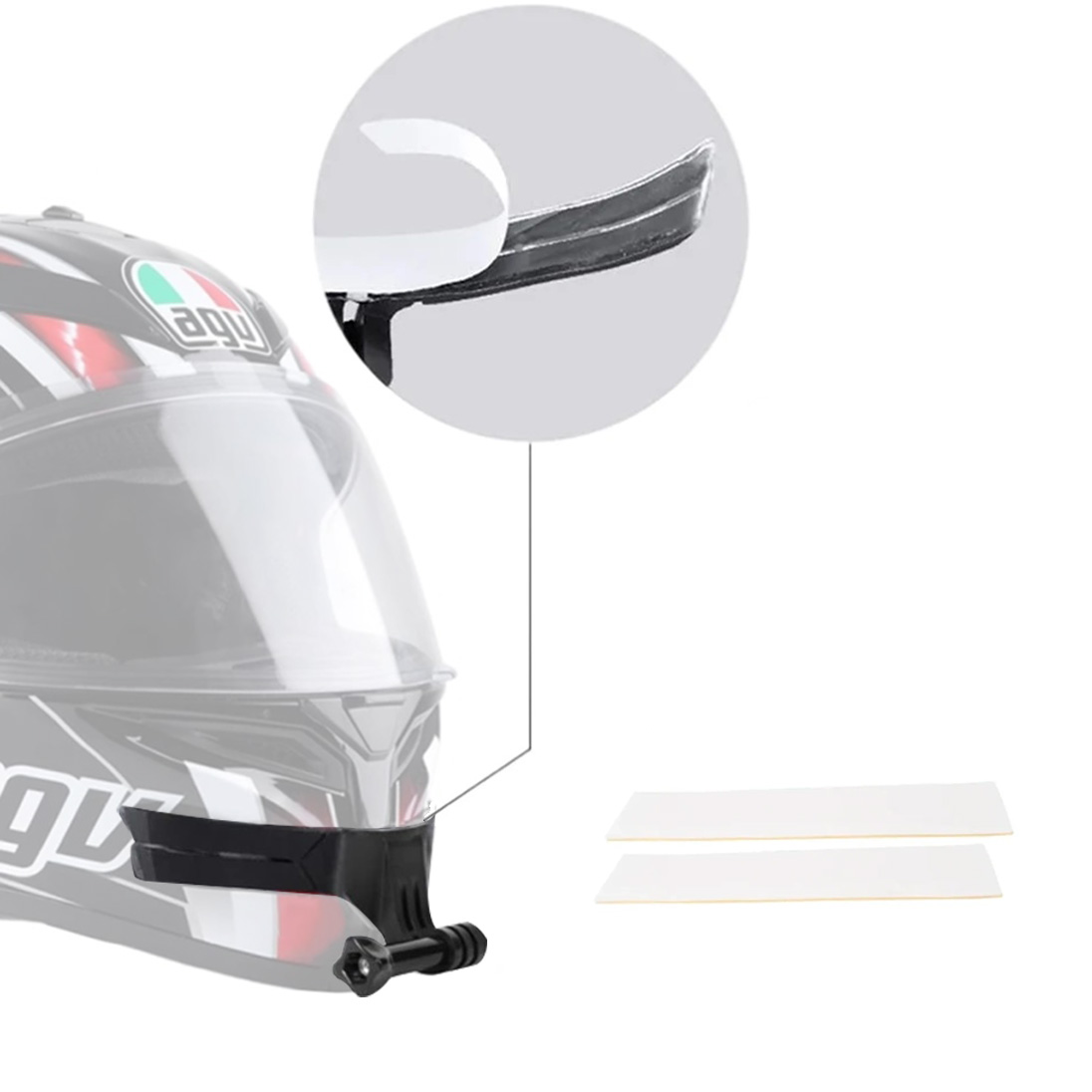 MOTOSİKLET KASK ÇENE YAPIŞTIRICILI AKSİYON KAMERA TUTUCU